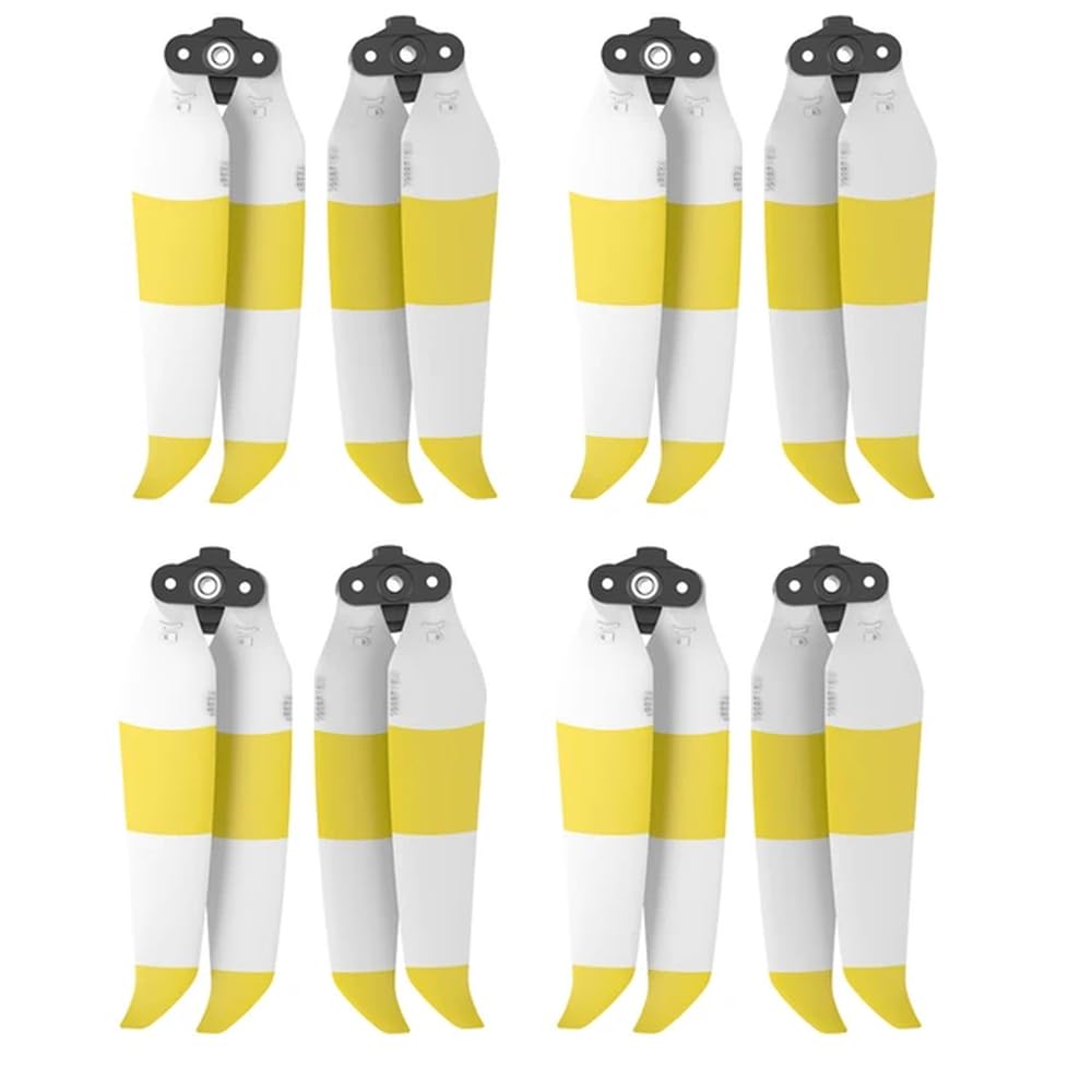 4 Paar geräuscharme 7238F-Propeller, kompatibel mit Air 2 und Air 2S Schnellspannzubehör Kompatibel mit Air2 2S-Drohnen(4 Pairs Yellow White) von MFHgLKT