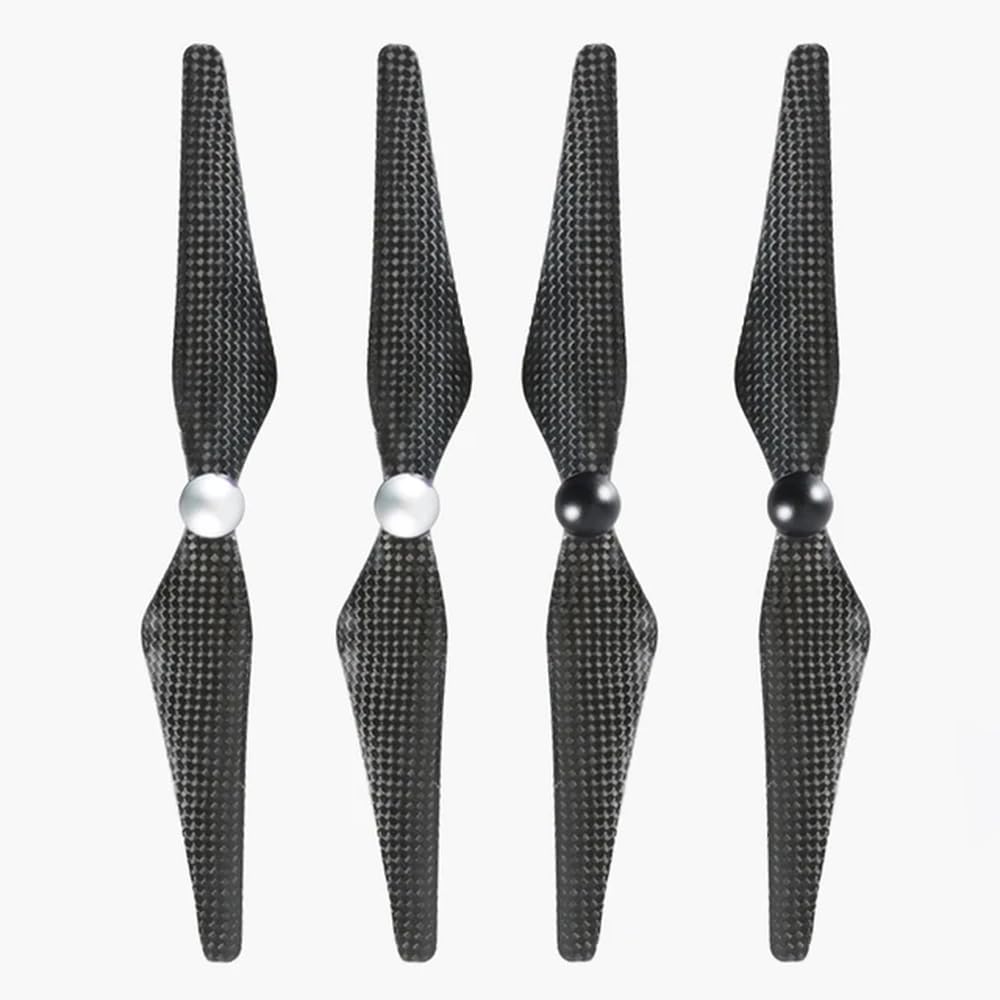 4-teiliges Set 9450F Kohlefaser-Propeller, kompatibel mit Phantom 2 Phantom 3 Drohnenzubehör(4pcs black silver-2) von MFHgLKT