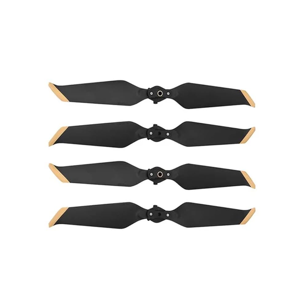 8743 Geräuscharme Propeller, 2 Pro Zoom-kompatibel, 4er- oder 8er-Pack, zusammenklappbares Zubehör mit Schnellverschluss(Black Gold 4pcs) von MFHgLKT