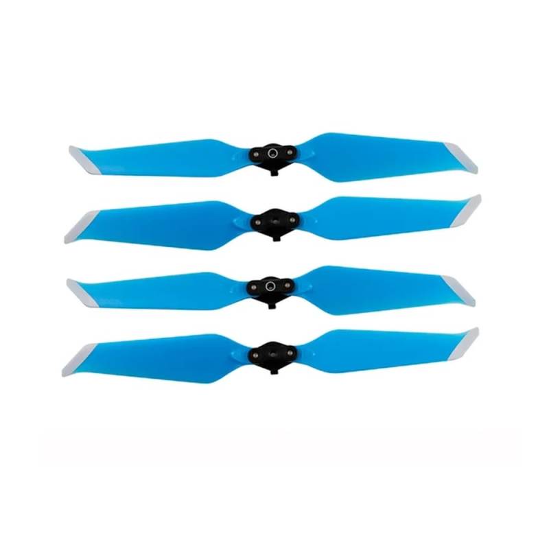 8743 Geräuscharme Propeller, 2 Pro Zoom-kompatibel, 4er- oder 8er-Pack, zusammenklappbares Zubehör mit Schnellverschluss(Blue Silver 4pcs) von MFHgLKT