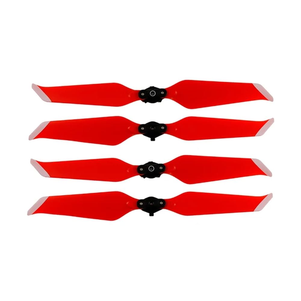 8743 Geräuscharme Propeller, 2 Pro Zoom-kompatibel, 4er- oder 8er-Pack, zusammenklappbares Zubehör mit Schnellverschluss(Red Silver 4pcs) von MFHgLKT