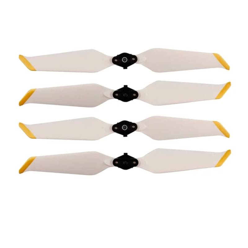 8743 Geräuscharme Propeller, 2 Pro Zoom-kompatibel, 4er- oder 8er-Pack, zusammenklappbares Zubehör mit Schnellverschluss(White Gold 4pcs) von MFHgLKT