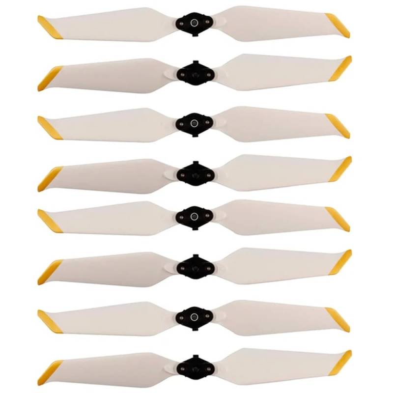 8743 Geräuscharme Propeller, 2 Pro Zoom-kompatibel, 4er- oder 8er-Pack, zusammenklappbares Zubehör mit Schnellverschluss(White Gold 8pcs) von MFHgLKT