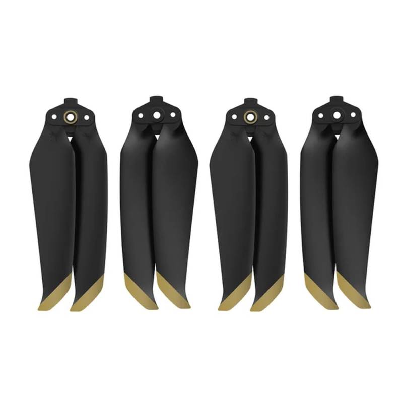 Geräuscharme Requisiten, kompatibel mit Air 2 2S 7238 zusammenklappbaren Schnellspannpropellern, Air 2- und 2S-Zubehör(Black Gold 4pcs) von MFHgLKT