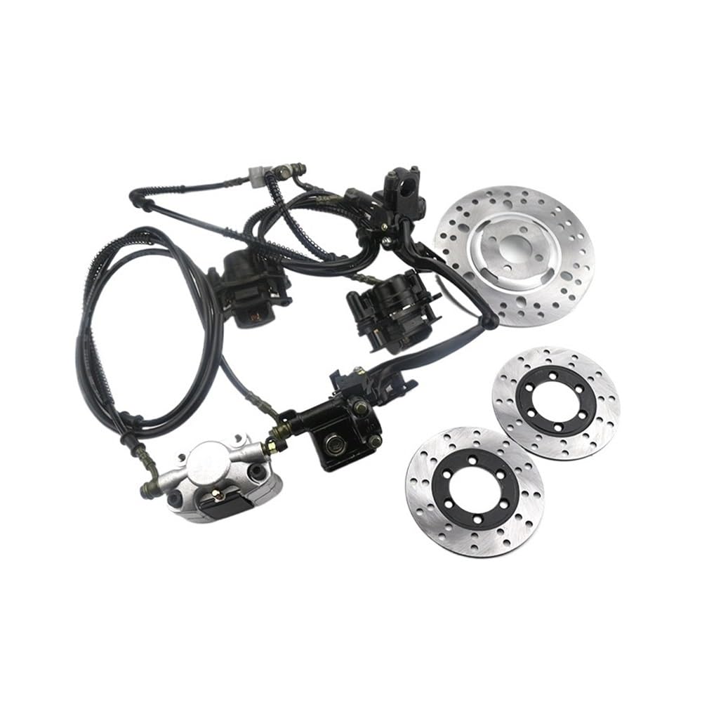 Kompatibel mit 150ccm 250ccm Quad Dirt Bike ATV Zubehör Hydraulische Vorne Hinten Disc Bremssattel System Pads Und Rotor von MFHgLKT