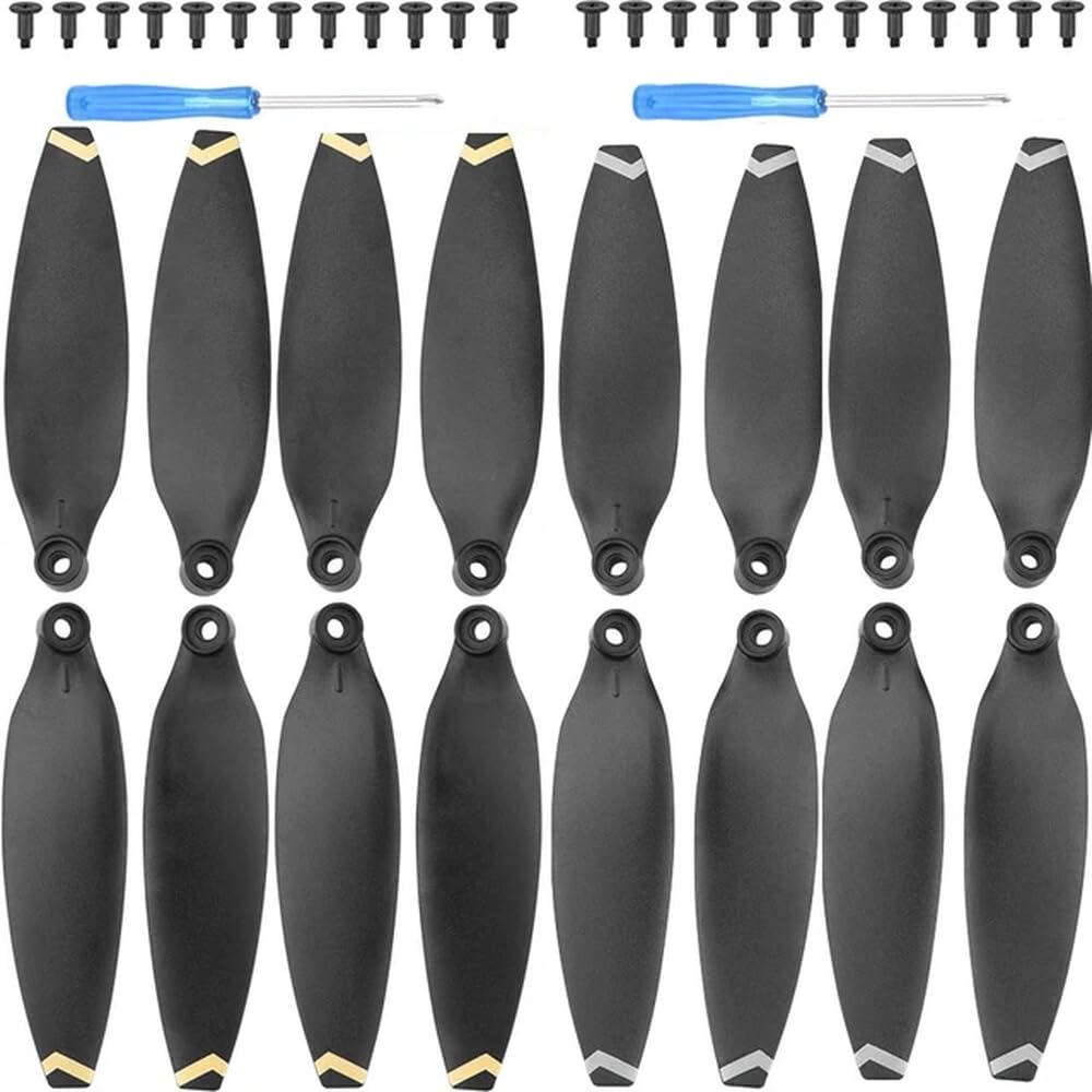 Leichter, geräuscharmer Ersatzpropeller Kompatibel mit X8-Drohne, kompatibel mit X8 V2-Klappzubehör(Golden White Edge) von MFHgLKT