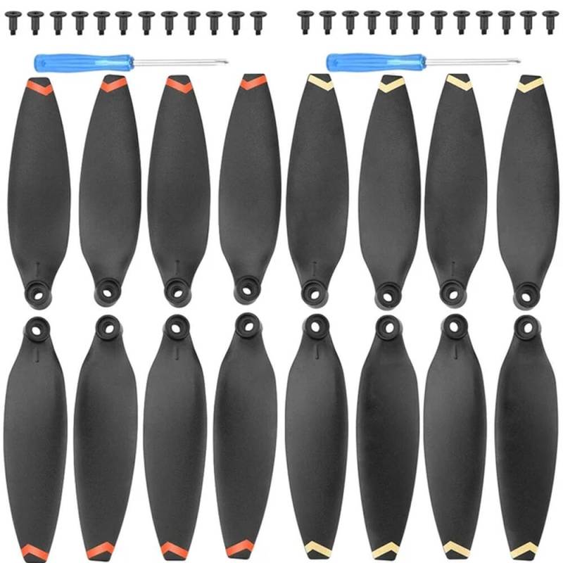 Leichter, geräuscharmer Ersatzpropeller Kompatibel mit X8-Drohne, kompatibel mit X8 V2-Klappzubehör(Orange Golden Edge) von MFHgLKT