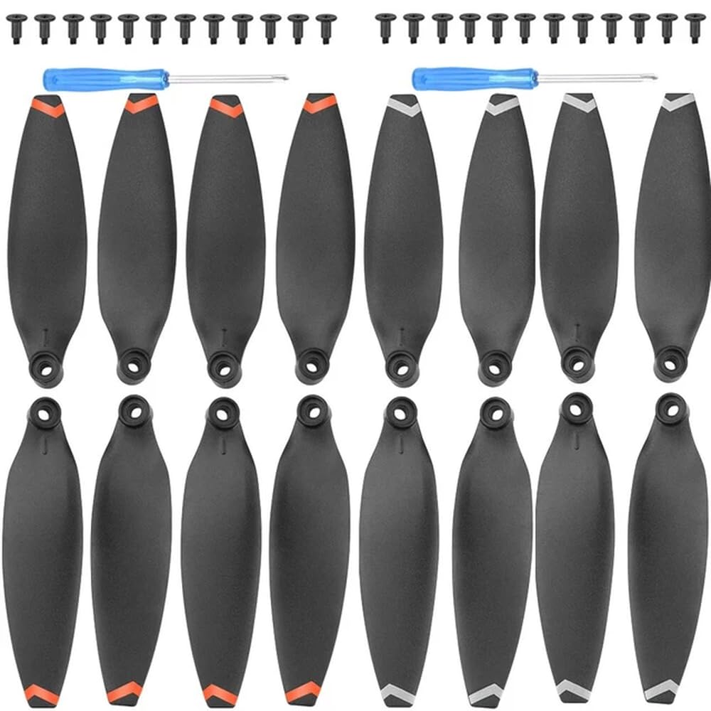 Leichter, geräuscharmer Ersatzpropeller Kompatibel mit X8-Drohne, kompatibel mit X8 V2-Klappzubehör(Orange White Edge) von MFHgLKT