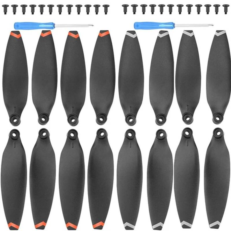 Leichter, geräuscharmer Ersatzpropeller Kompatibel mit X8-Drohne, kompatibel mit X8 V2-Klappzubehör(Orange White Edge) von MFHgLKT