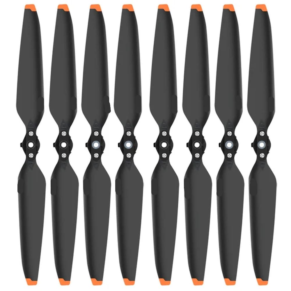 Schnellspanner-Propeller-Ersatz, 3 Pro, 3 Cine 3 Classic 9453F, faltbares Drohnenzubehör, kompatibel mit Serie 4 oder 8 Stück(Black Orange 8pcs) von MFHgLKT