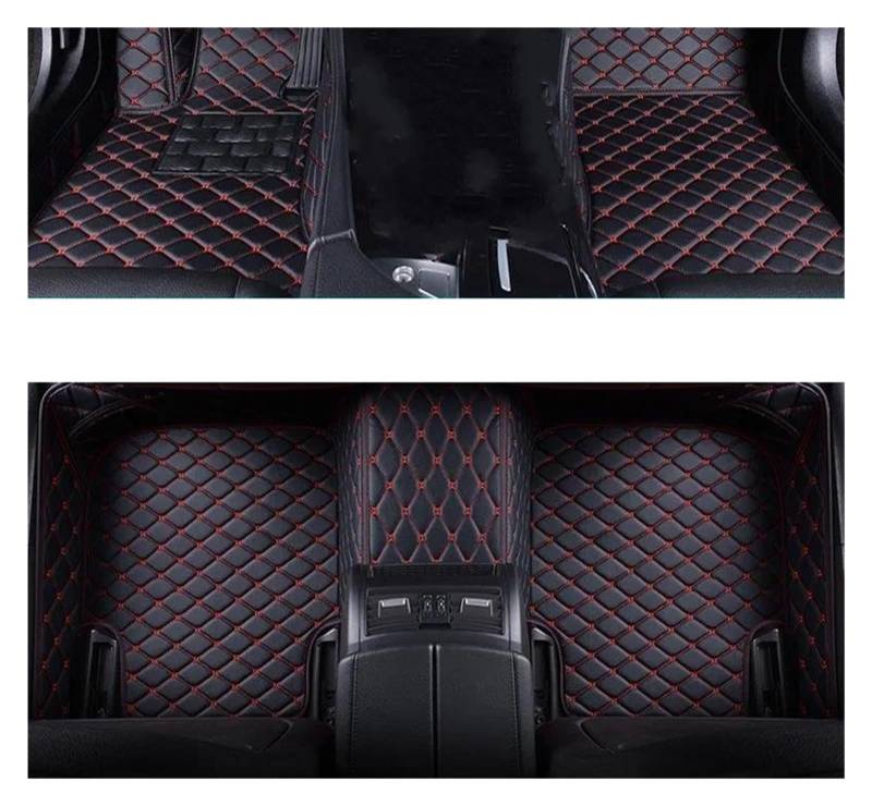 Auto Autofußmatten Für Toyota Für Yaris Limousine 2007 2008 2009 2010 2011 2012-2013 Teppiche Fuß Autozubehör Zubehör(Schwarz ROT) von MFTGRS