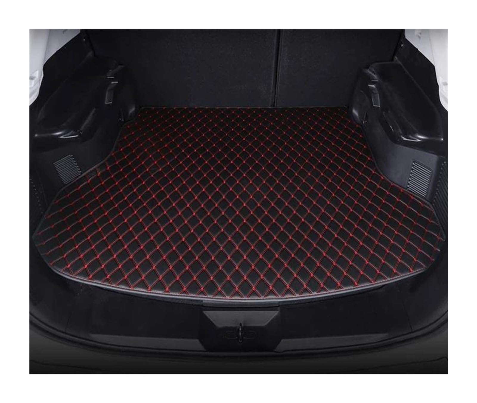 Auto Kofferraummatten Für Volvo V50 2003 2004 2005 2006 2007 2008 2009-2010 Innenausstattung Autozubehör Teppich Alle Modelle Zubehör(Schwarz ROT) von MFTGRS