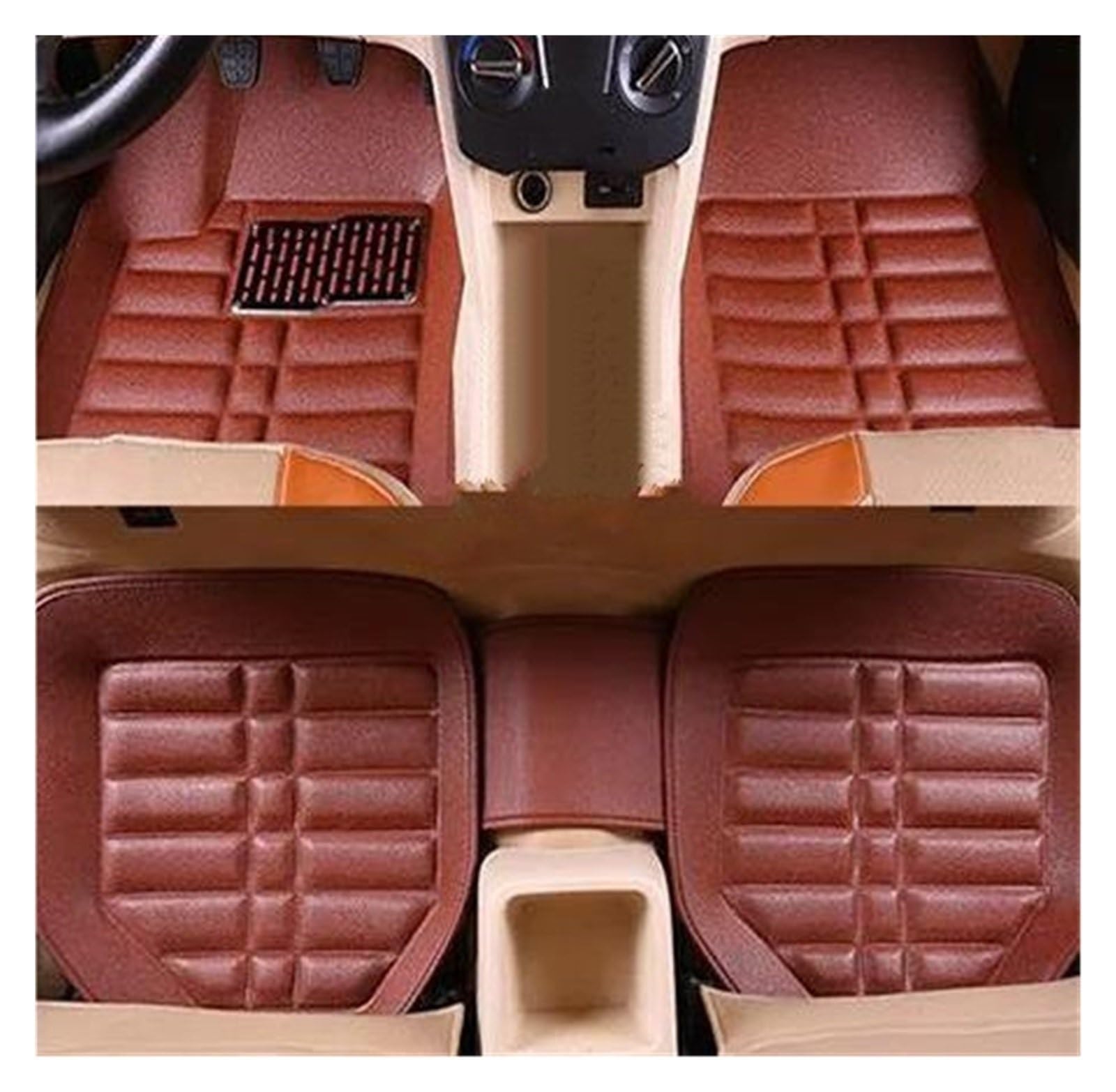 Auto Styling Fußmatte Teppich Zubehör 1 Set Auto Fußmatten Ersatz Für Opel Alle Modelle Für Astra H J G Für Mokka Für Insignia Zubehör(BRAUN) von MFTGRS