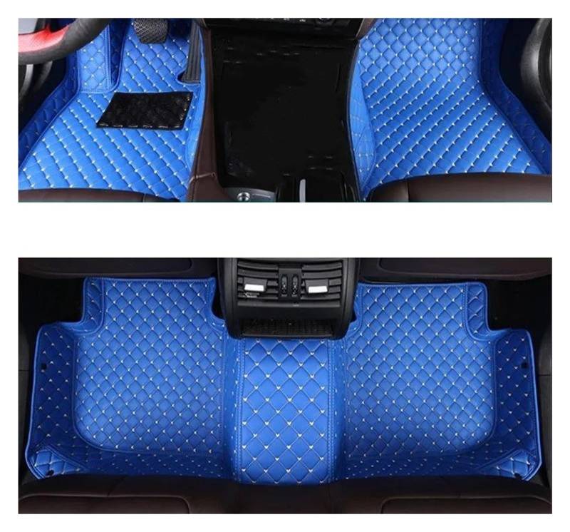 Auto Teppiche Fuß Auto Zubehör Autofußmatten Auto Für Toyota Für Yaris Für Vios Limousine 2014 2015 2016 2017 2018 2019-2023 Zubehör(Blau) von MFTGRS