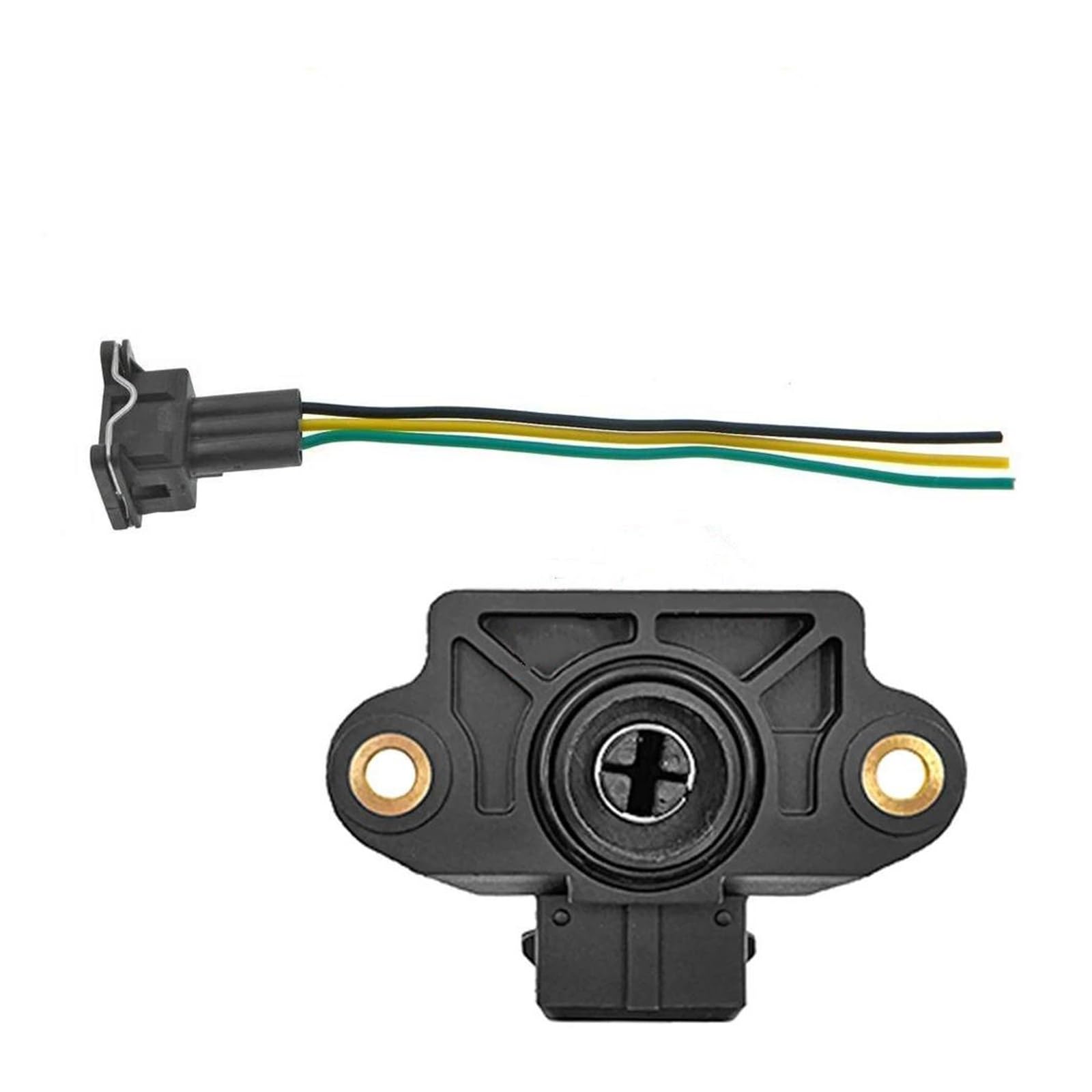 Für VW Für Corrado Für P&assat Für Golf Für Jetta 2003 2004 Auto Drosselklappensensor TPS Sensorstecker Th433 037907385Q(Sensor und Stecker) von MFTGRS