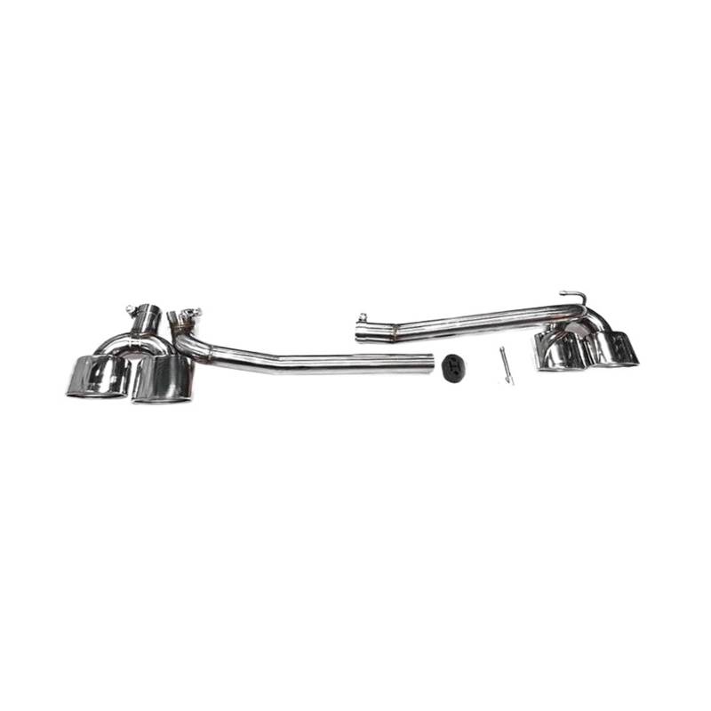 MFTGRS Auspuffendrohr Aus Edelstahl Für Mercedes Für Benz W204 C180 C200 C260 C63 Vier Auslässe Schalldämpfer Auto Auspuff Endrohr(Silber 22cm) von MFTGRS