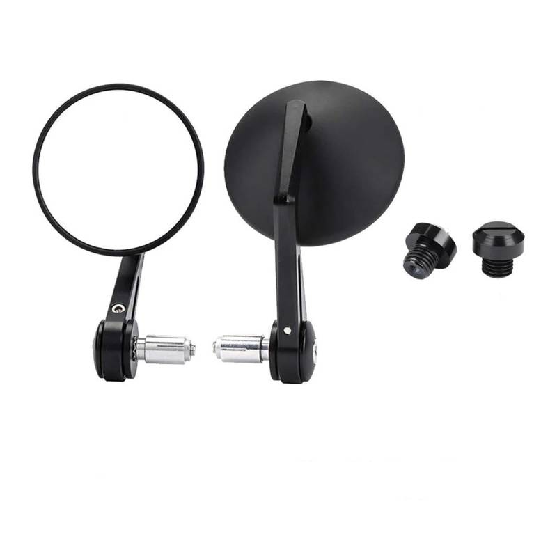 Motorradspiegel-Set Motorrad Lenkerendenspiegel Universal Rückspiegel 7/8" 22 Mm Für CanAm Für Spyder F3-S F3T Für Straßenmotorräder Geländefahrzeuge Dirtbikes(Runder Spiegel) von MFTGRS