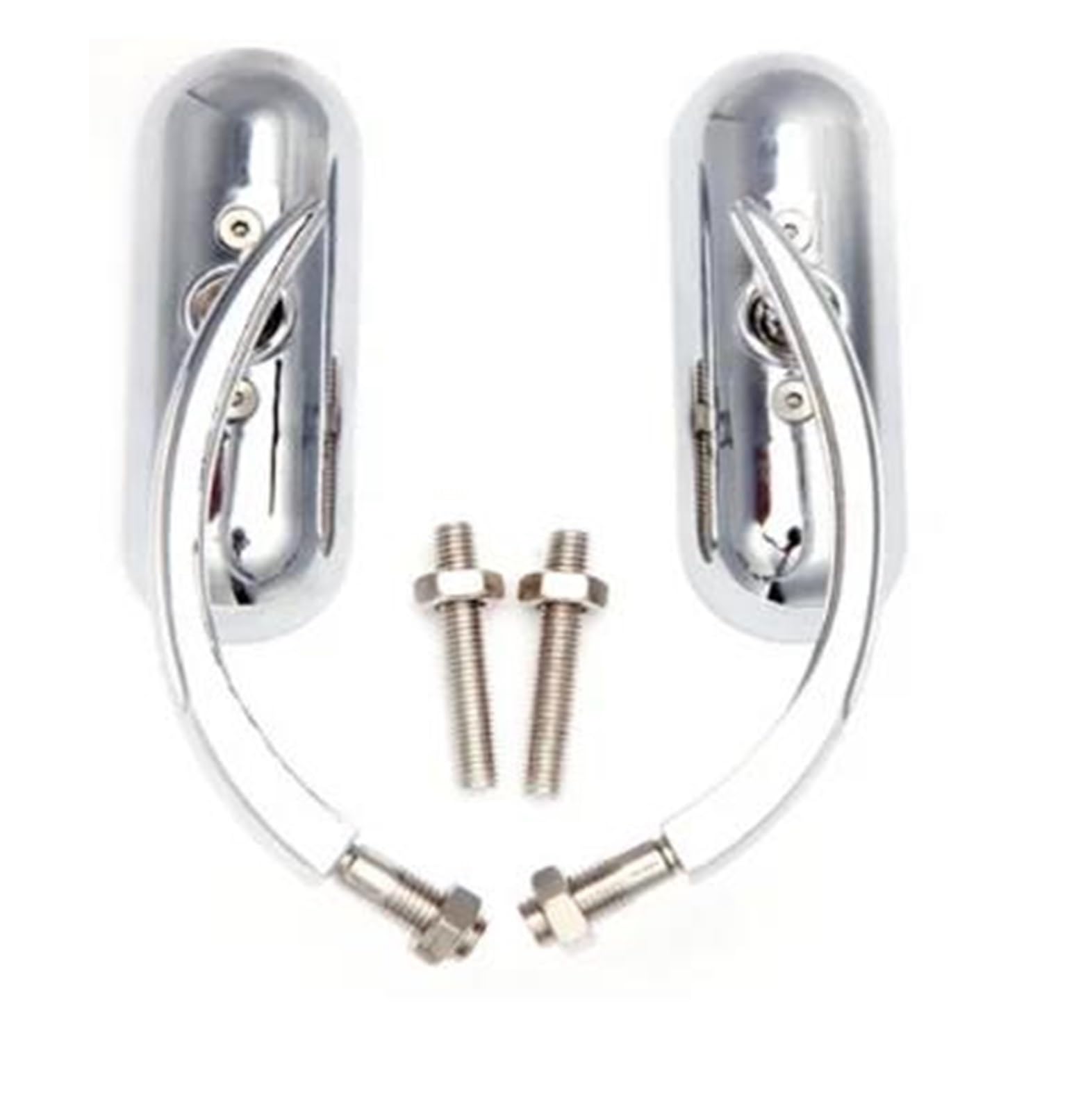 Motorradspiegel-Set Motorrad Rückspiegel M8 M10 Spiegel Für Harley Für Road King Für Street Electra Für Glide Road Für Glide Für Dyna Für Softail1982-2020(Chrom) von MFTGRS