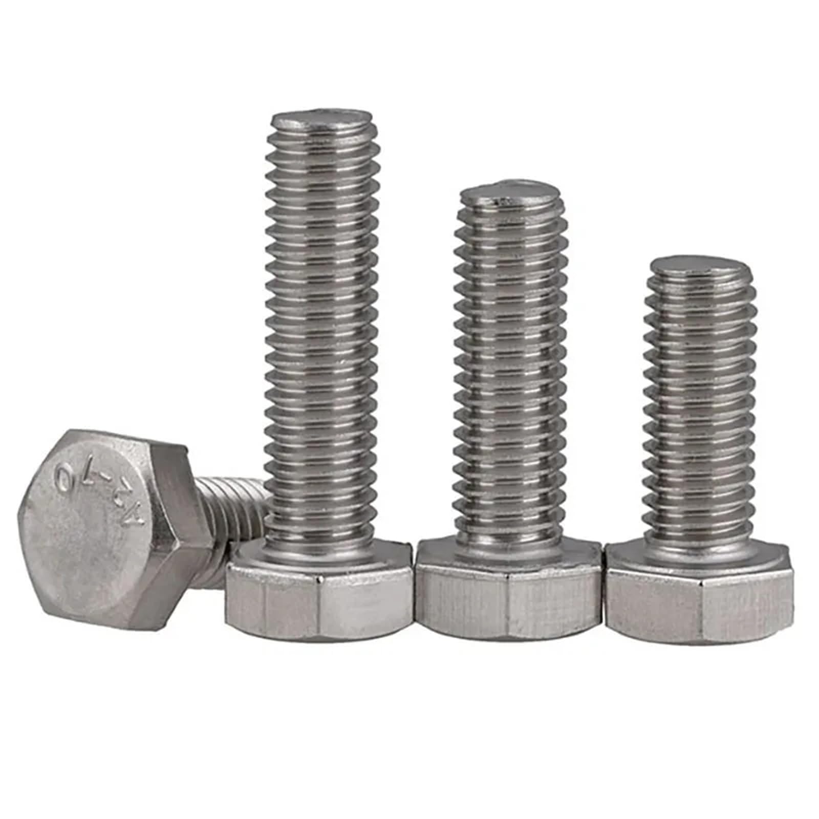 Premium-Schrauben, Edelstahl 304, metrisches Gewinde, Außensechskant, Sechskantkopfschraube, M10, M12, 1 Stück, M12 x 55(5pcs,M10x120) von MFUPR