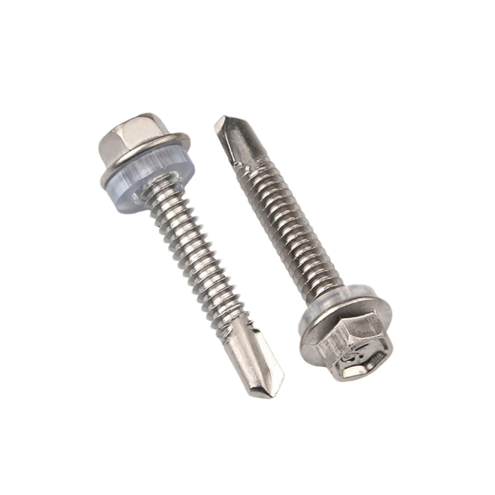 Stainless Steel Hexagon Self-Drilling Tapping Screws with Washer Head - External Hex Head s 20pcs M4.8 x 13(10pcs,M4.2 x 25) von MFUPR