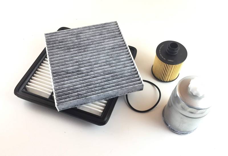 Filter Set Ölfilter Luftfilter Aktivkohlefilter Kraftstofffilter passend für Fiat Freemont 345 JC 2.0 JTD von MG