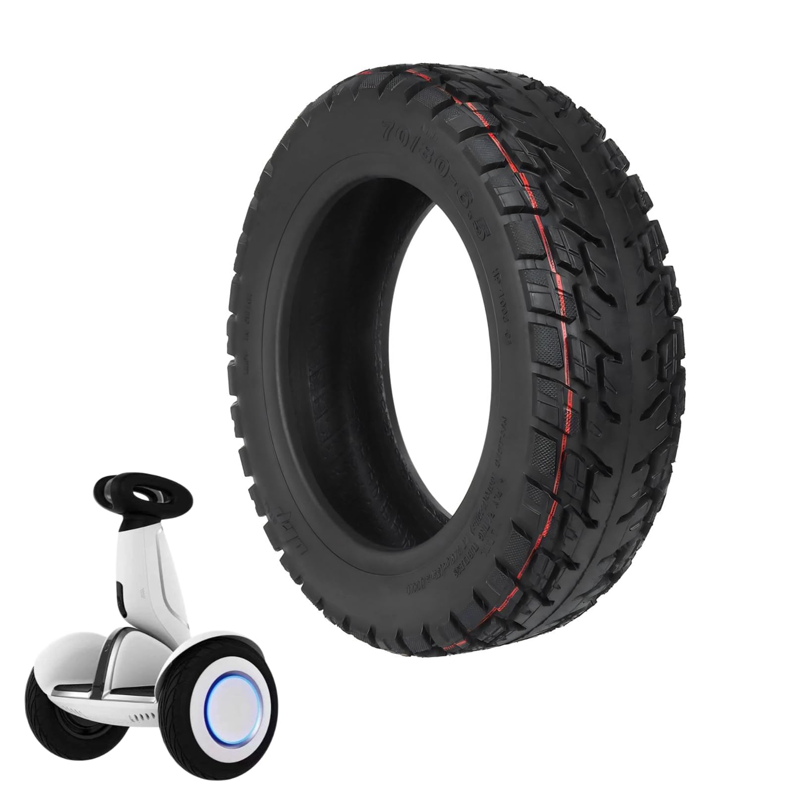 70/80-6.5 Offroad Reifen schlauchloser - MGDC 10 Zoll Offroad-Reifen für Segway Ninebot S PLUS Elektroroller mit Vakuumreifen von MGDC