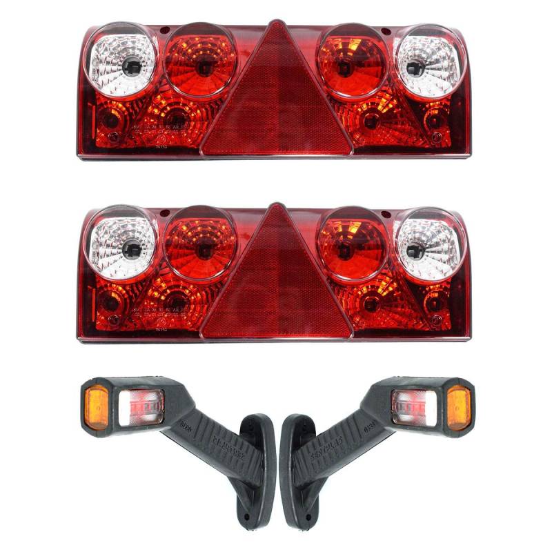 2 x Rücklicht-Lampen für LKW Anhänger + Geschenk (rechts und links) Seitenmarkierer von MGF