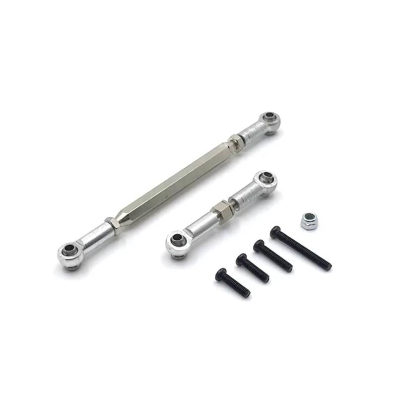 Kompatibel Mit MN D90 D99 Für MN-90 FJ-45 1/12 RC Car Crawler Metall Einstellbare Lenkstange Servo Link Zugstange Pull Rod Link Linkage(Silver) von MGHGFYTAS