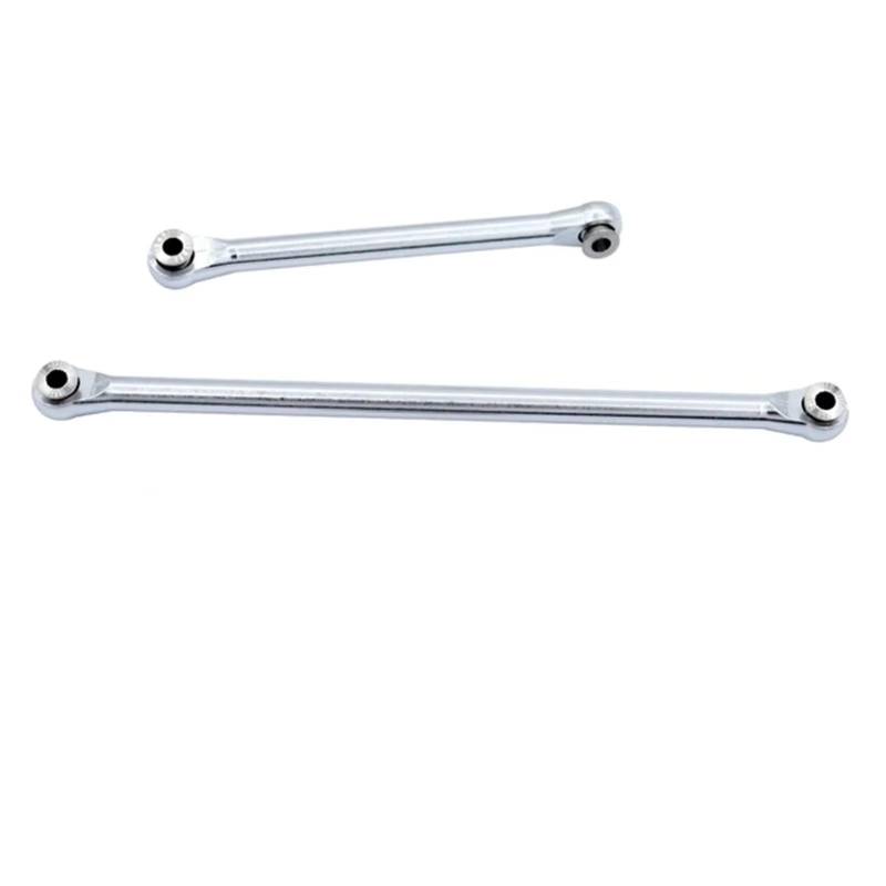 MGHGFYTAS Kompatibel Mit Axial Für Capra UTB18 1/18 RC Autoteil, Lenkstange Aus Aluminiumlegierung, Lenkgestänge Spurstange Pull Rod Link Linkage(Silver) von MGHGFYTAS