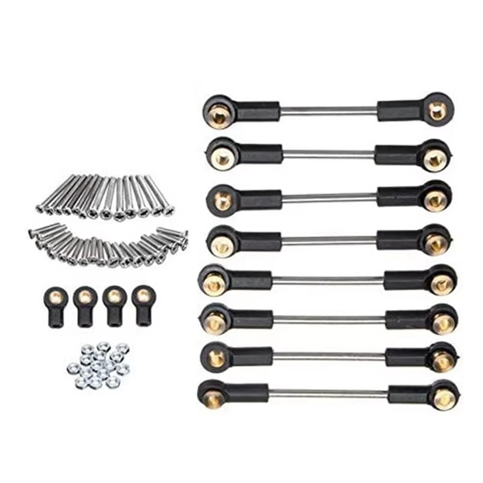 MGHGFYTAS Kompatibel Mit C14 C24 1/16 RC Autoteile Upgrade Ersatzteil Metallaufhängung Spurstangensatz Pull Rod Link Linkage von MGHGFYTAS