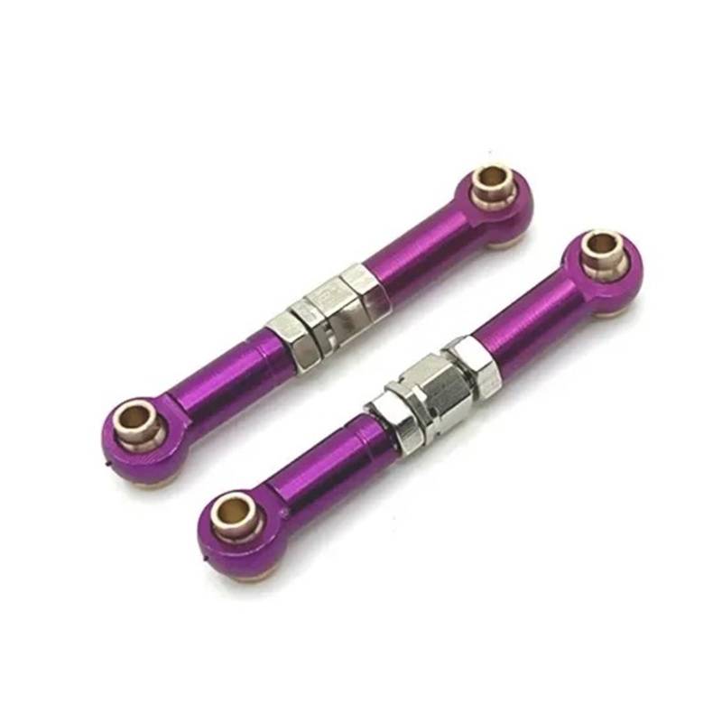 MGHGFYTAS Kompatibel Mit Hyper Go 14210 Für MJX 14209 14210 Für RCGF 1/14 RC-Auto-Ersatzteil-Upgrade Metall-Lenkstange Lenkverbindung Pull Rod Link Linkage(Purple) von MGHGFYTAS