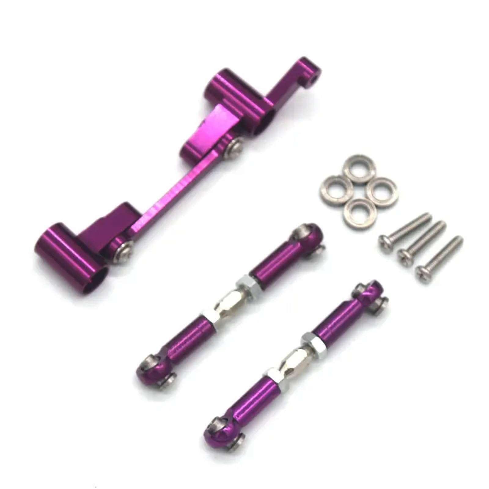 MGHGFYTAS Kompatibel Mit MJX 14210 14209 4WD 1/14 Fernbedienung Auto Metall Upgrade Teile Lenkung Montage Lenkstange Pull Rod Link Linkage(Purple) von MGHGFYTAS