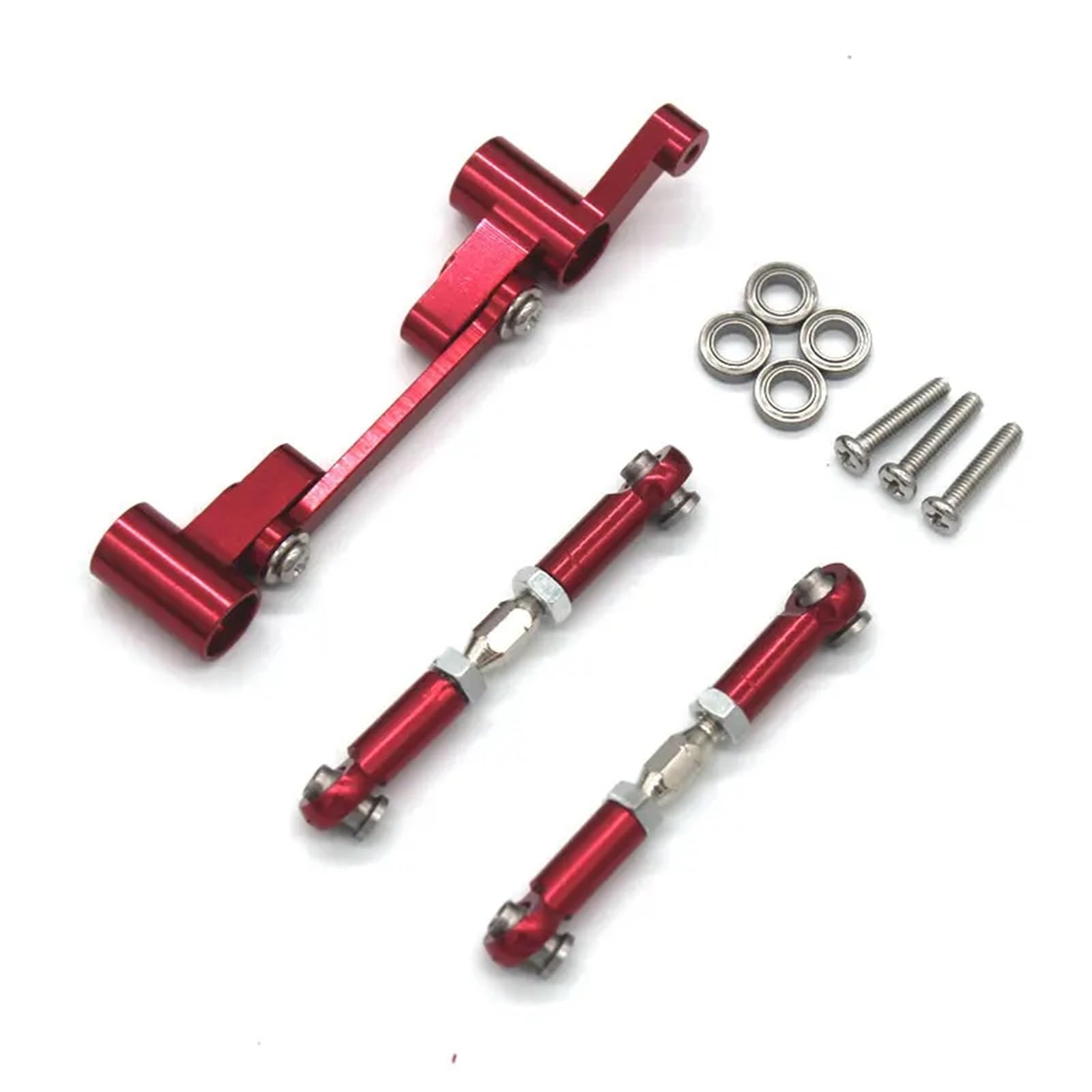 MGHGFYTAS Kompatibel Mit MJX 14210 14209 4WD 1/14 Fernbedienung Auto Metall Upgrade Teile Lenkung Montage Lenkstange Pull Rod Link Linkage(Red) von MGHGFYTAS