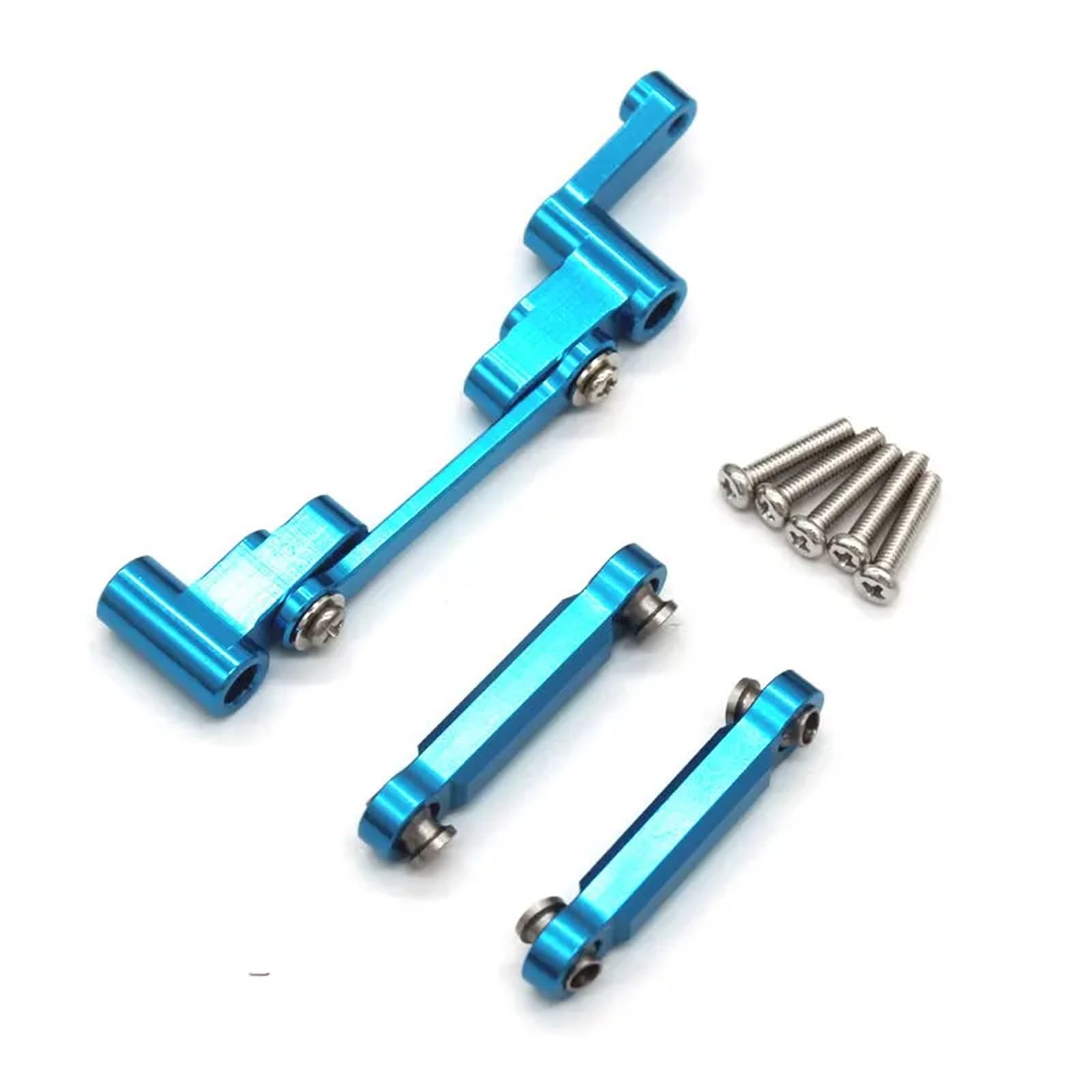 MGHGFYTAS Kompatibel Mit MJX 14303 14301 14302 4WD 1/14 Fernbedienung Auto Metall Upgrade Teile Lenkung Montage Lenkstange Pull Rod Link Linkage(Blue) von MGHGFYTAS