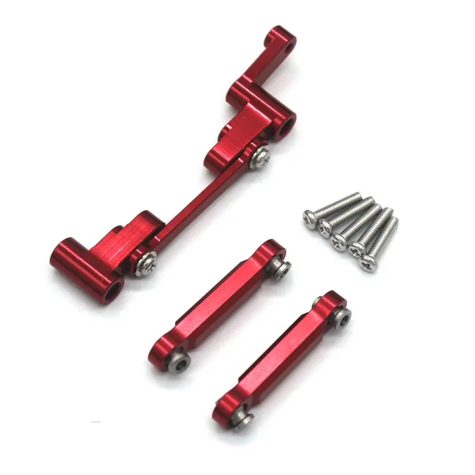 MGHGFYTAS Kompatibel Mit MJX 14303 14301 14302 4WD 1/14 Fernbedienung Auto Metall Upgrade Teile Lenkung Montage Lenkstange Pull Rod Link Linkage(Red) von MGHGFYTAS