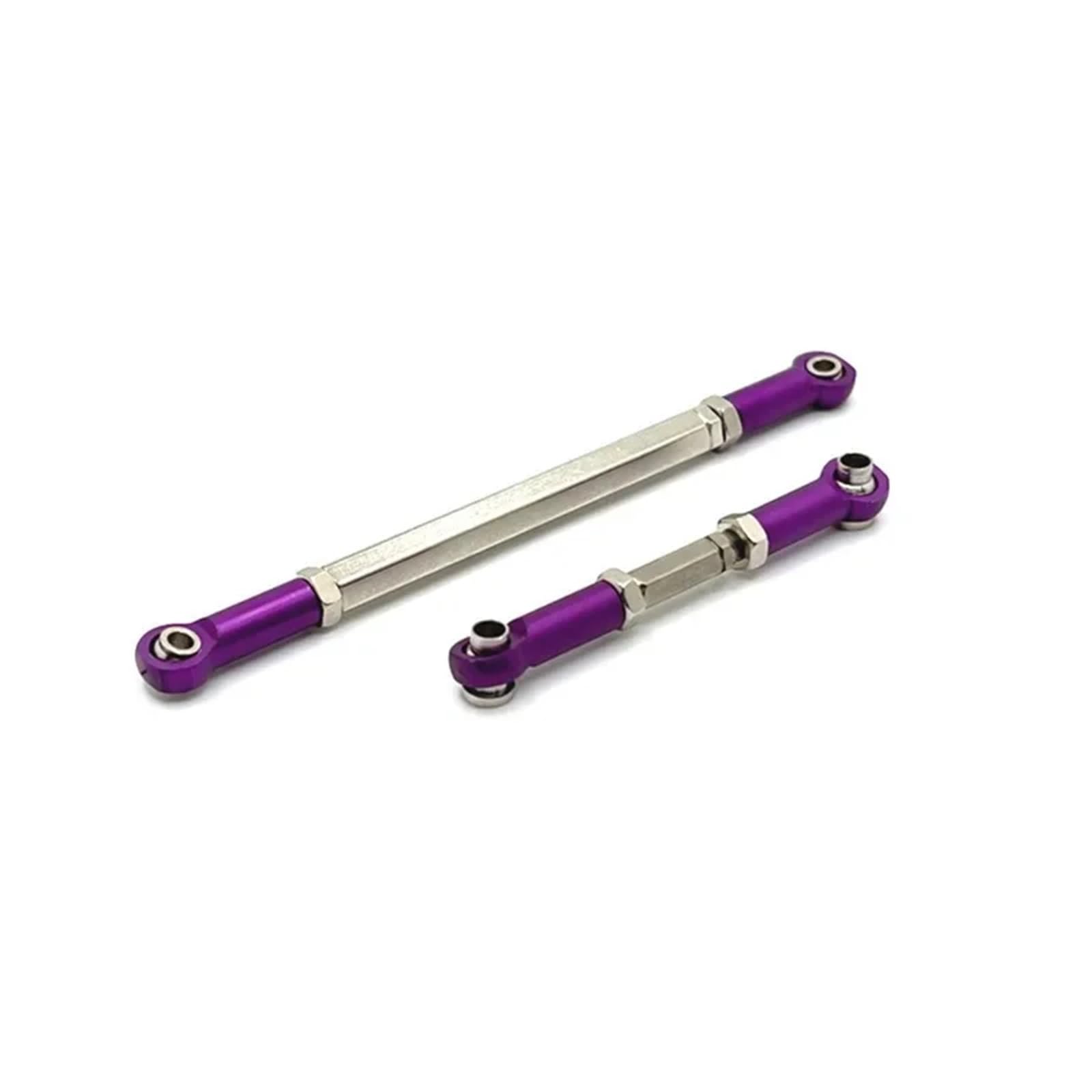 MGHGFYTAS Kompatibel Mit MN Für MN82 LC79 Für MN78 1/12 RC-Auto, Aluminiumlegierung, Stärkere Lenkstange, Stärkere Lenkstange Pull Rod Link Linkage(Purple) von MGHGFYTAS