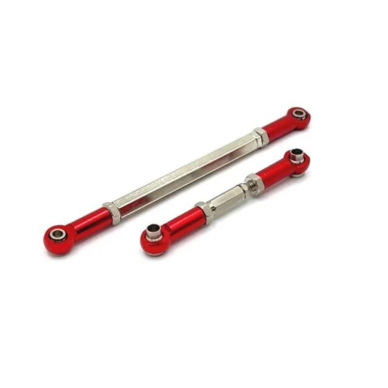 MGHGFYTAS Kompatibel Mit MN Für MN82 LC79 Für MN78 1/12 RC-Auto, Aluminiumlegierung, Stärkere Lenkstange, Stärkere Lenkstange Pull Rod Link Linkage(Red) von MGHGFYTAS