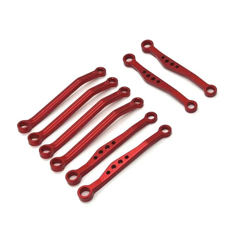 MGHGFYTAS Kompatibel Mit WPL C64 1/16 RC Auto-Upgrade-Teile Zubehör Metall Für Chassis Verbindungsstange Zugstangensatz Pull Rod Link Linkage(Red) von MGHGFYTAS