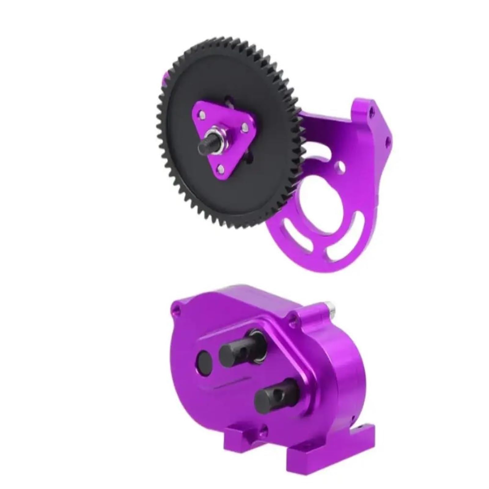 MGHGFYTAS RC Getriebe Box Kompatibel Mit Axial SCX10 1/10 RC-Autozubehör, Ersatzteile, RC-Upgrade-Teil, Getriebegehäuse Aus Aluminiumlegierung(Purple) von MGHGFYTAS