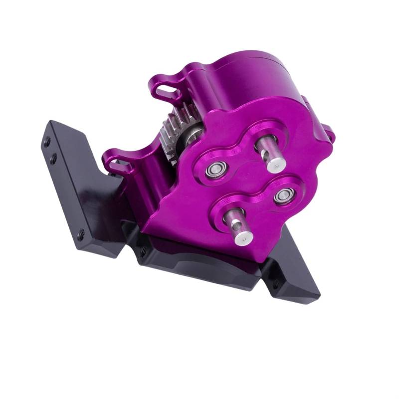 MGHGFYTAS RC Getriebe Box Kompatibel Mit Cheater Für Rigs Für Capra SCX10 Für PRO, Aluminiumlegierung, Doppelgetriebe, Grabgetriebe Mit Delrin-Skid Für 1/10 RC Crawler(Purple) von MGHGFYTAS