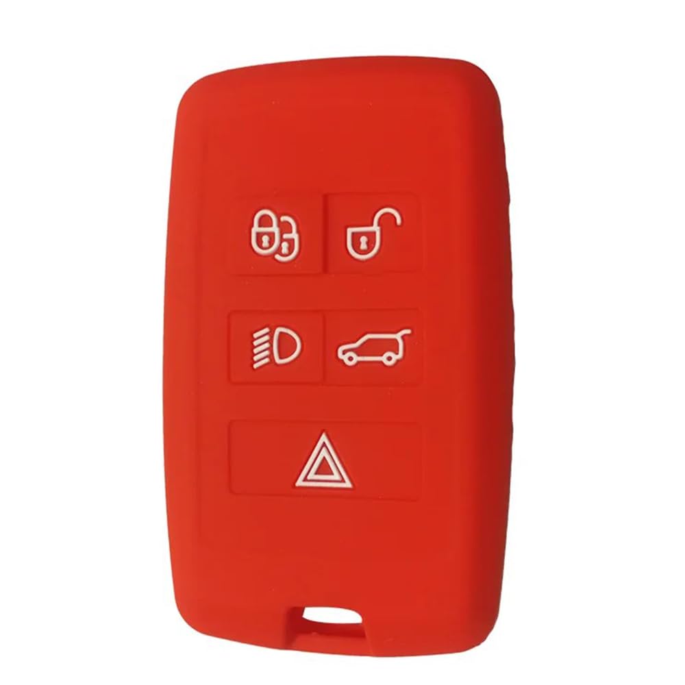 5-Tasten-Silikon-Smart-Fernbedienungsabdeckung für Land Rover Range Rover Discovery Freelander Evoque (Red) von MGbeauty