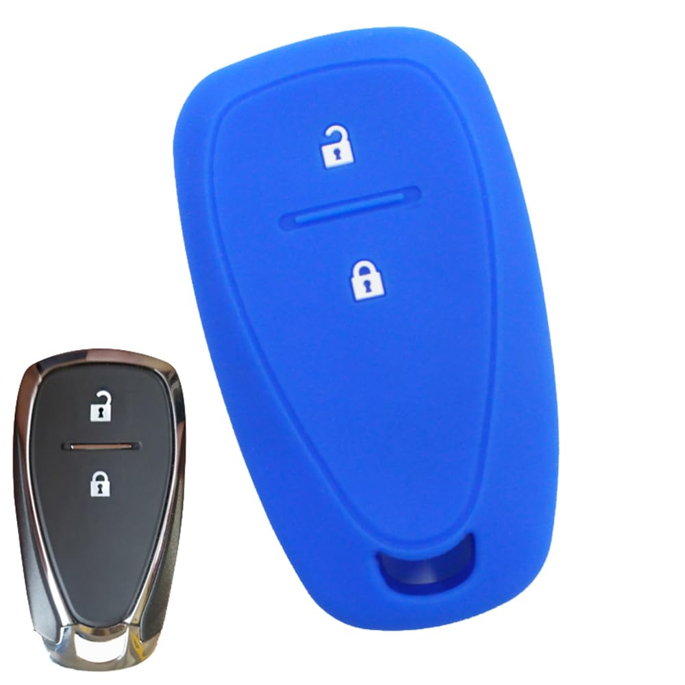 Silikon Auto Keyless Entry Fernbedienung fob Abdeckung für Chevrolet Cruze Cavalier Malibu (Blue) von MGbeauty