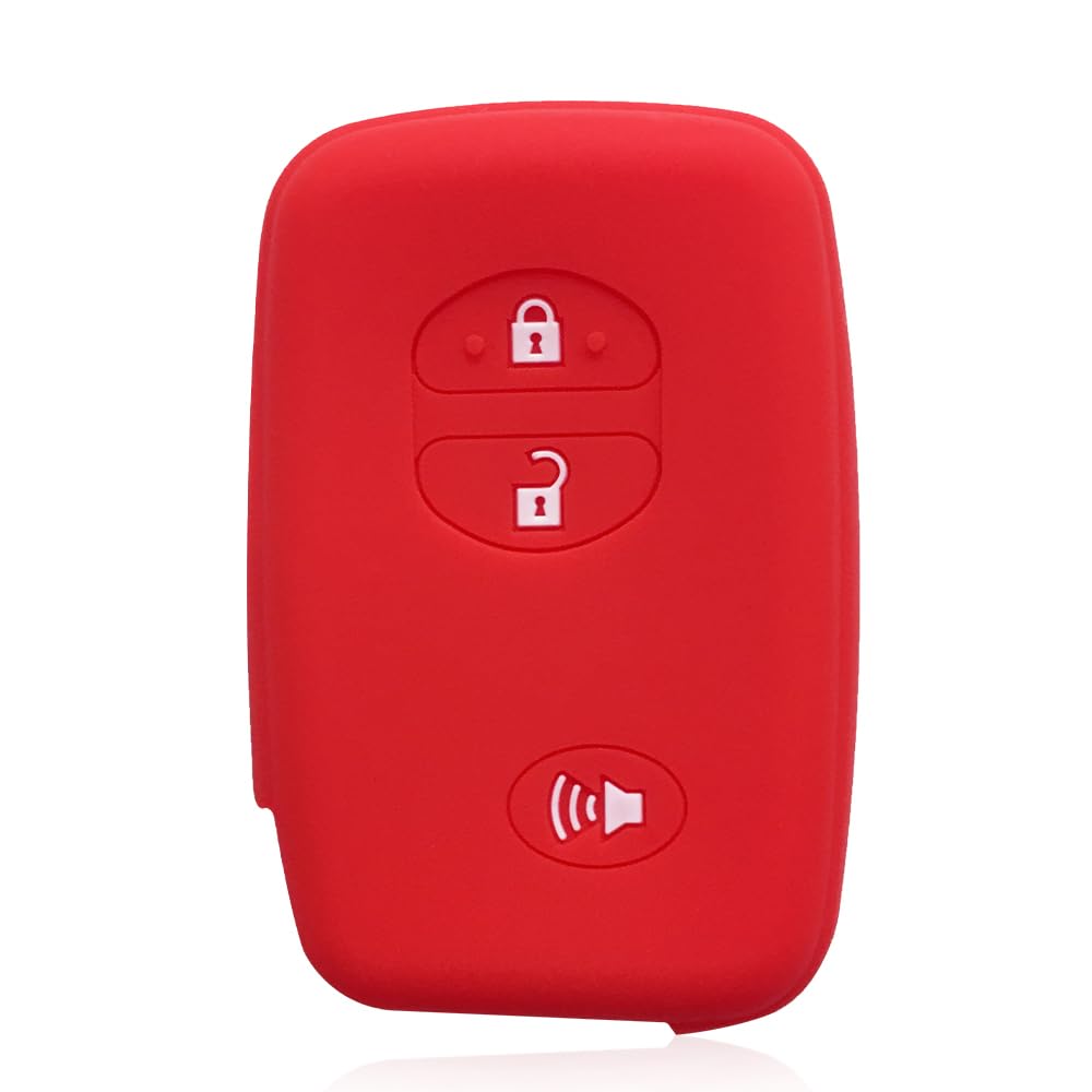 Silikon Auto Remote Fob Gehäusehalter für Toyota RAV4 Yaris Vios Corolla Levin Crown (Red) von MGbeauty