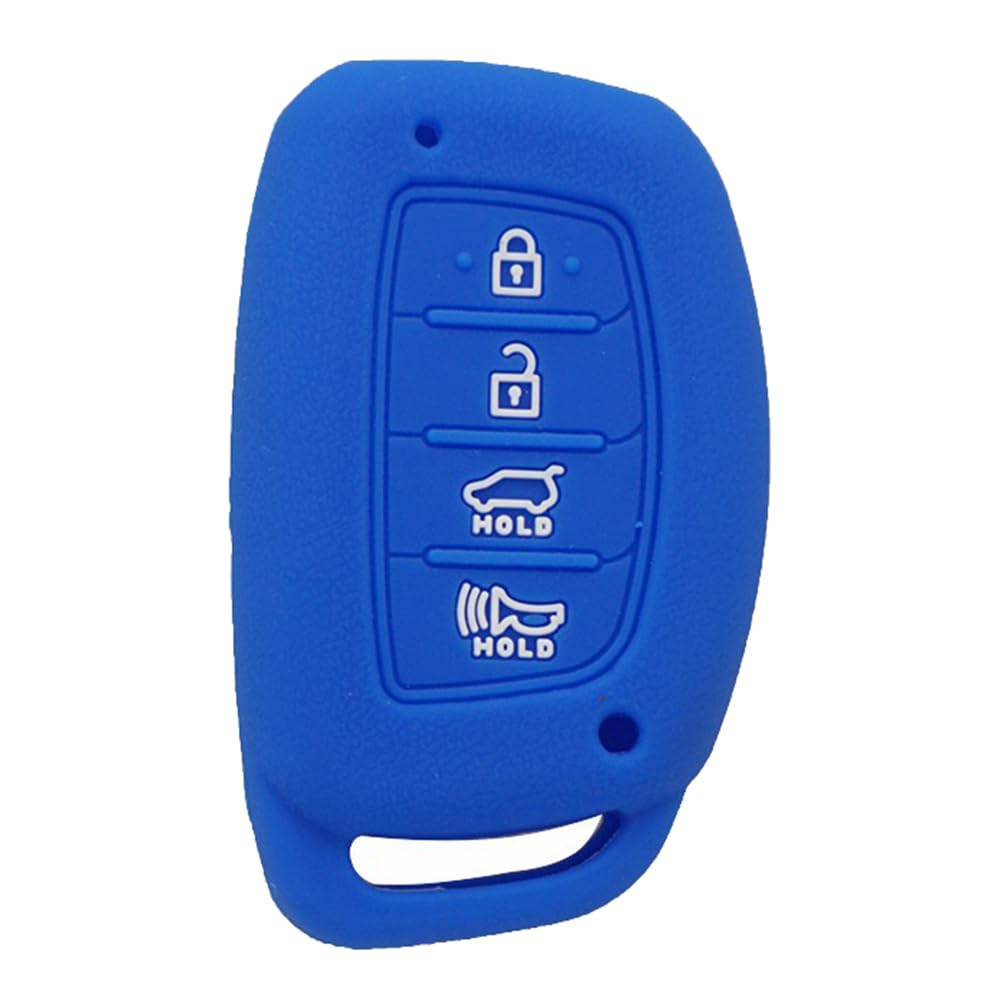 Silikon Auto Remote Fob Gehäusehülle für Hyundai Ioniq Tucson Elantra Azera BAYON Creta EXTER KONA (Blue) von MGbeauty