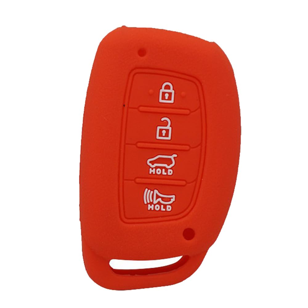 Silikon Auto Remote Fob Gehäusehülle für Hyundai Ioniq Tucson Elantra Azera BAYON Creta EXTER KONA (Red) von MGbeauty