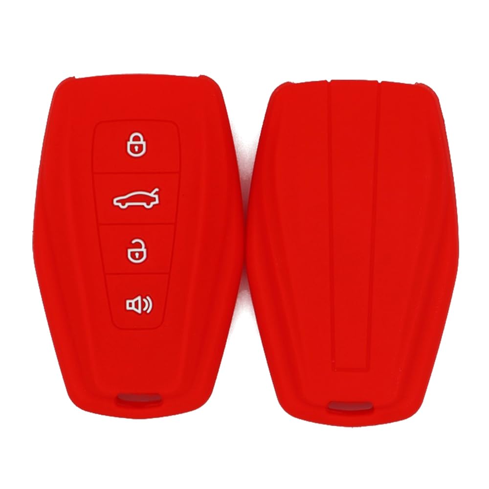 Silikon Auto Smart Fob Case Fernbedienung Halter für Geely Proton Cool Emgrand Preface Coolray PRO Geecy pro SRV King Kong GS (Red) von MGbeauty