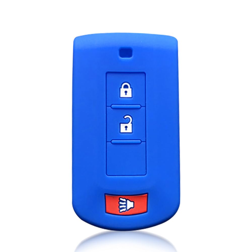 Silikon Auto Smart Keyless FOB Abdeckung für Mitsubishi Eclipse Mirage Outlander Lancer (Blue) von MGbeauty