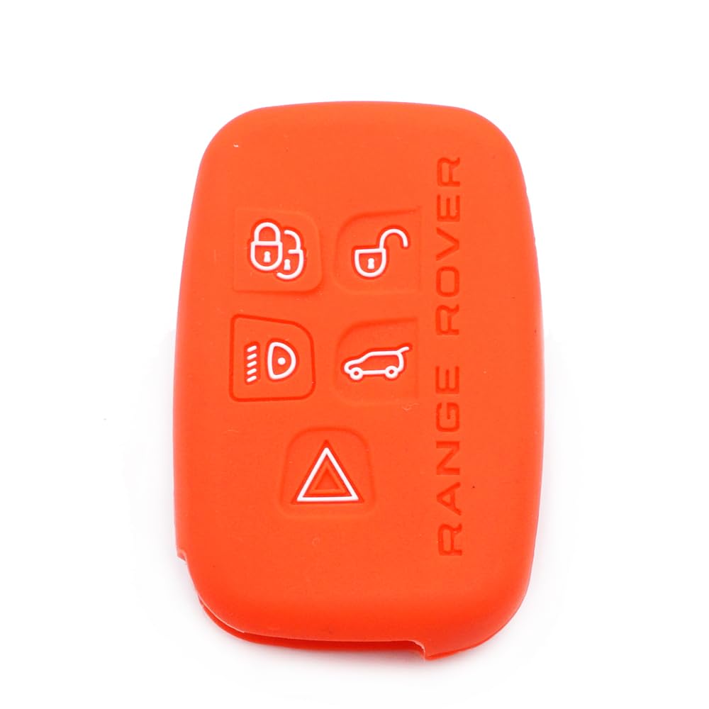 Silikon Auto Smart Remote Fob Abdeckung für Land Rover Discovery LR4 Range Rover LR2 (Red) von MGbeauty