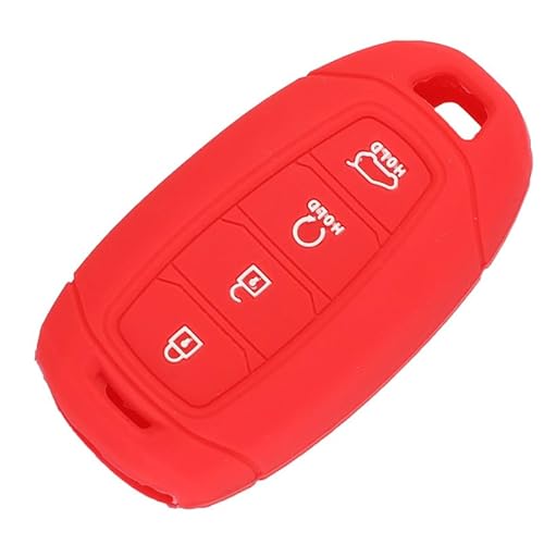 Silikon Autoschlüssel Shell Fob Abdeckung für Hyundai Venue Kona Palisade Veloster RM19 Prophecy i40 Azera (Red) von MGbeauty