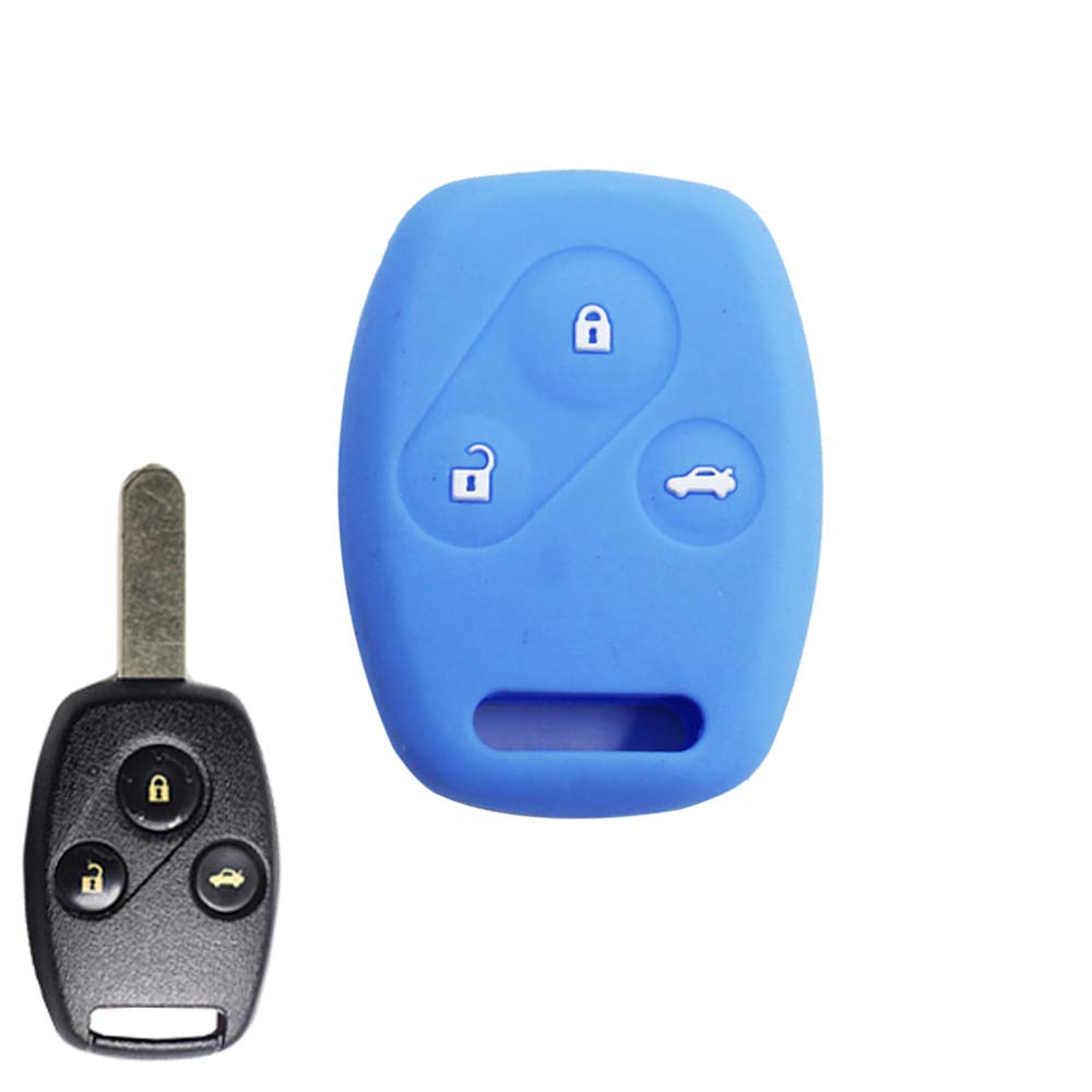 Silikon Keyless Entry Fernbedienung Fob Abdeckung für Honda Accord Fit Odyssey Civic CRV City (Blue) von MGbeauty